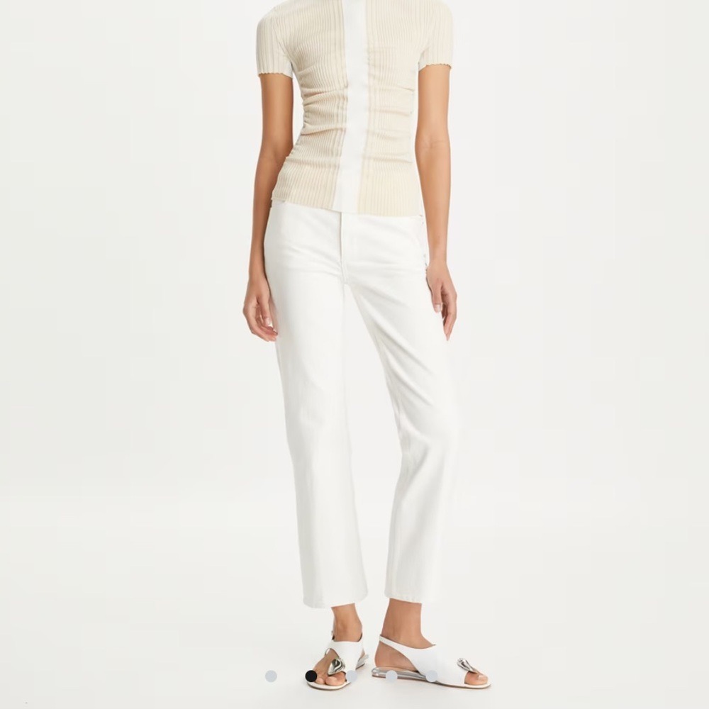 Tory Burch women's white denim jeans Tory kick flare classic‎ size 28 EUC
